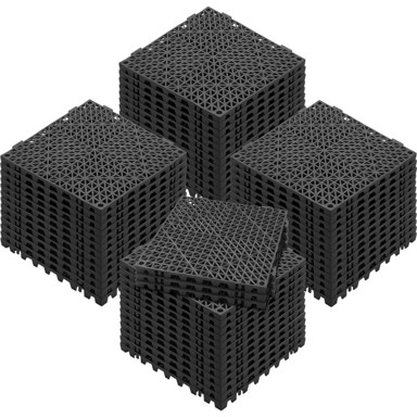 VEVOR Modularne podne pločice za odvodnju, međusobno povezive, jastučić, 30 x 30 x 1,5 cm, crne