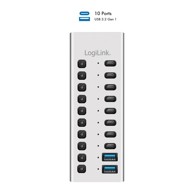 LOGILINK USB hub, 10 portova, USB-A/C, s prekidačem