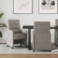 Blagovaonske stolice, 2 komada, 57 × 67 × 98 cm, umjetna koža, sive