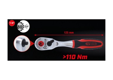 KS TOOLS Čegrtaljka Monster 1/4″, 80 zuba 935.1490