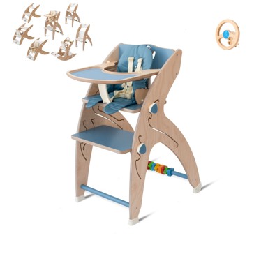 QUARTTOLINO Stolica za hranjenje 7u1, plava