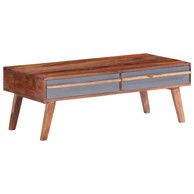 Stolić za kavu sivi 110 x 50 x 40 cm od masivnog drva šišama