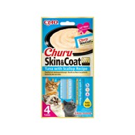 CIAO Poslastica za mačke Churu Skin&Coat, tuna s aromom školjki, 4x14 g