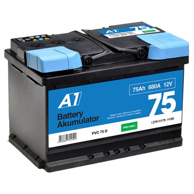 A1 12V/75Ah D+ Akumulator