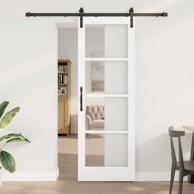 Klizna vrata ORKDAL, 73,5 x 211 cm, bijela i crna