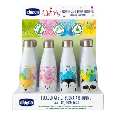 CHICCO Termo bočica Drinky 350 ml, Sort