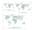 PASTELOWE Zidne naljepnice Karta L, tirkizna