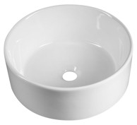 AQUALINE Sudoper, Ø40 cm, ugradbeni, keramika, bijela