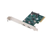 EXPRESS PCIe kartica 2x USB-C 3.2 Gen 2x1, PCIe x1, low profile