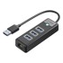 ORICO USB-A Hub PW3UR25-U3, 4 porta, 3 x USB-A 3.0, RJ45 2.5G, 0,5 m, crna