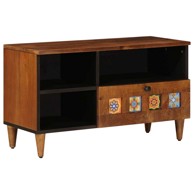 TV ormar s ladicama 80 x 33,5 x 46 cm, čvrsto drvo manga, orah