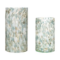 HÜBSCH Set od 2 vaze staklene ručno izrađene, visina 37 cm Libra