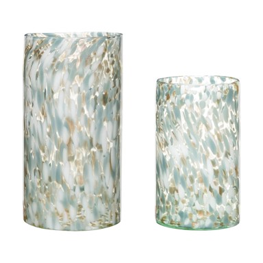 HÜBSCH Set od 2 vaze staklene ručno izrađene, visina 37 cm Libra