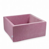MIMII Suhi bazen 90 x 90 x 40 Baršunasti mekano bez loptica, ružičasti