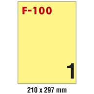FORNAX Etikete ILK, 210 x 297 mm, 100 listova, žute
