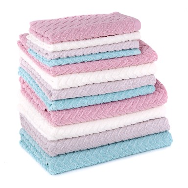 LIVING IN Ručnik frotir s bordurom WAVE 30x50 cm sivi