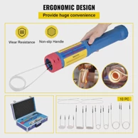 VEVOR Komplet za indukcijsko grijanje, 1 kW, 220 V, 10 zavojnica, kutija, crna