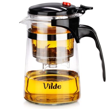 VILDE Stakleni vrč s infuzerom za čaj, 600 ml