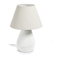 KAVE HOME Bijela stolna lampa sa sjenilom od tkanine (visina 43 cm) Noara 