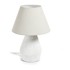 KAVE HOME Bijela stolna lampa sa sjenilom od tkanine (visina 43 cm) Noara 