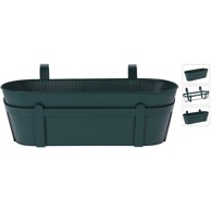 Metalna tegla žardinjera L36.5 cm, s držačem
