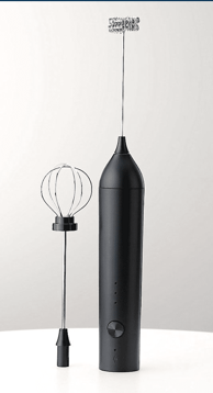 KEDO Električni pjenjač mlijeka KD-5, integrirana baterija, USB-C, 15 W, crna boja