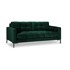 COSMOPOLITAN DESIGN Tamnozelena baršunasta sofa Bali, 177x96x78 cm
