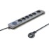 QOLTEC Produžni kabel Quick Switch 6 utičnica 3 m, sivi