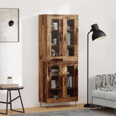 Kuhinjski ormarić, 69,5 x 34 x 180 cm, od konstruiranog drva, staro drvo