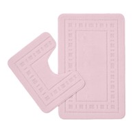 CATHERINE LANSFIELD Svijetlo ružičaste kupaonske prostirke u setu 2 kom za WC 50x80 cm Armoni