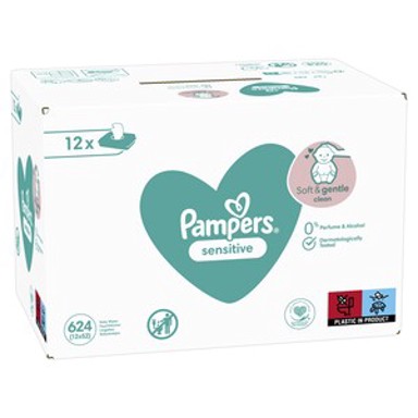 PAMPERS Sensitive vlažne maramice 12 x 52 kom