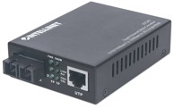 INTELLINET Medijski pretvarač 507349, 1000 Mbit/s, SC, jednomodno vlakno, do 20 km, crni