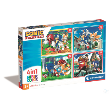 CLEMENTONI Slagalica Supercolor Sonic, videoigre, 12 komada