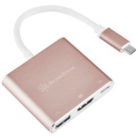 SILVERSTONE USB 3.1 adapter SST-EP08P, Type-C na HDMI/USB Type-C/USB Type-A, rozi