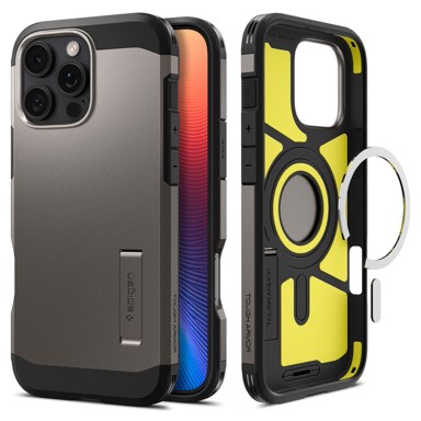SPIGEN iPhone 16 Pro Case MagFit Tough Armor Gunmetal ACS08145