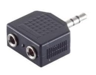 Audio adapter 3,5 mm na 2 x 3,5 mm, M-F