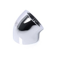 ALPHACOOL L-konektor 45° G1/4 ženski na G1/4 ženski, krom