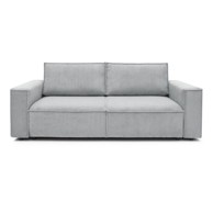 BOBOCHIC PARIS Svijetlo siva sklopiva sofa od samta 245 cm Nihad, 245x102x88 cm