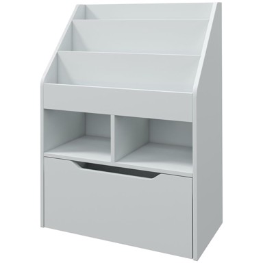 HOMESTAR Dječji knjižni regal, 60x299x90 cm, sivi