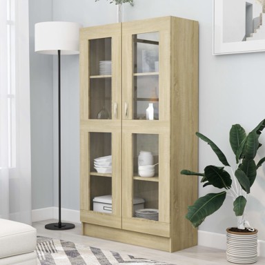 Vitrina boja hrasta sonome 82,5 x 30,5 x 150 cm od iverice