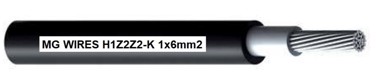 MG WIRES Fotonaponski kabel 1x6 mm² 0.6/1 kV 100 m, crni