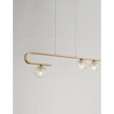 NOVA LUCE Visilica Mirano NL9960272, G9, IP20, mesing zlatna