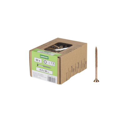 SAMOPEV Vijak za drvo TX, 6x80 mm, 50 kom
