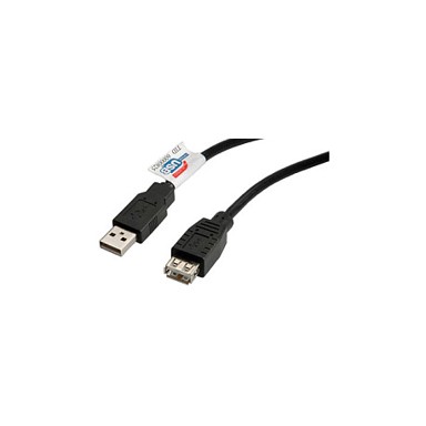 STANDARD USB2.0 kabel Tip A-A M/F, 3 m, bež, produžni