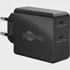 GOOBAY punjač USB-C 36W 2x USB-C PD, crna 