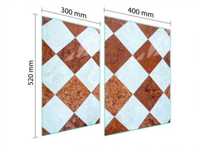 TMK Staklena zaštita za štednjak ili ploču za kuhanje 70x52, mosaic