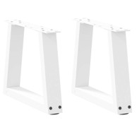 Noge za blagovaonski stol V-oblika 2 kom bijele 40x(30-31,3) cm