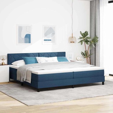 Box spring krevet s madracem 200x200 cm, tkanina, plava