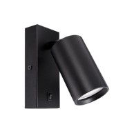 Zidna svjetiljka Daria WLL GU10, crna, s prekidačem