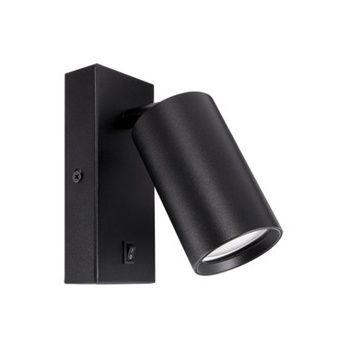 Zidna svjetiljka Daria WLL GU10, crna, s prekidačem